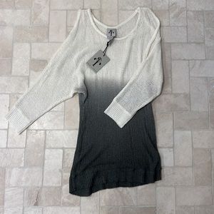 Cold Shoulder Ombré Sweater